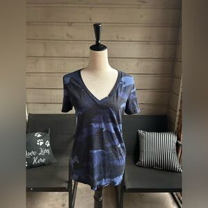 Victoria’s Secret Pink Blue Camouflage V-Neck Top